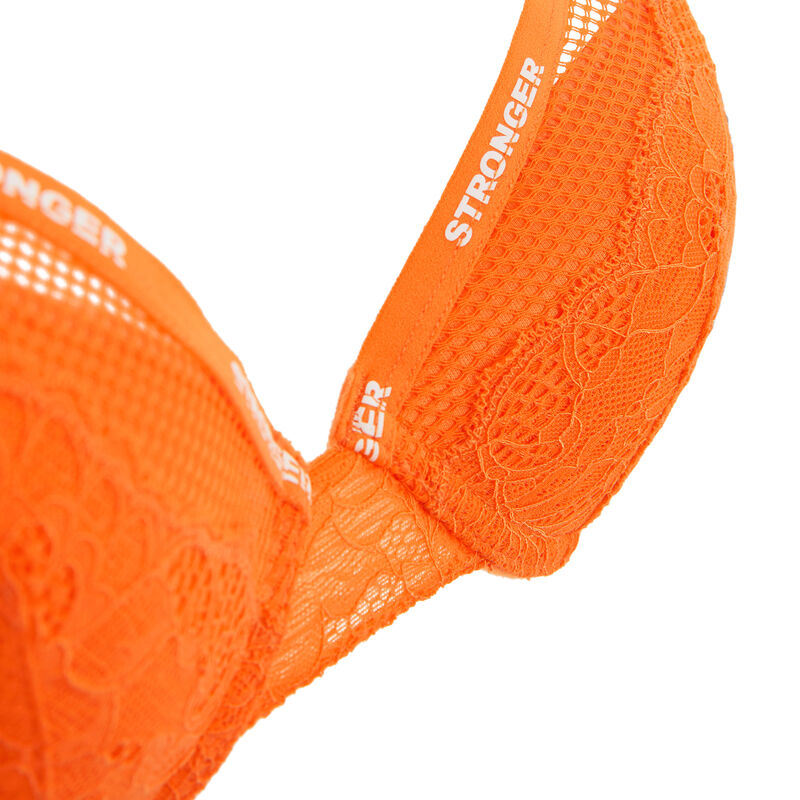 Sujetador push-up de encaje adesiz orange.