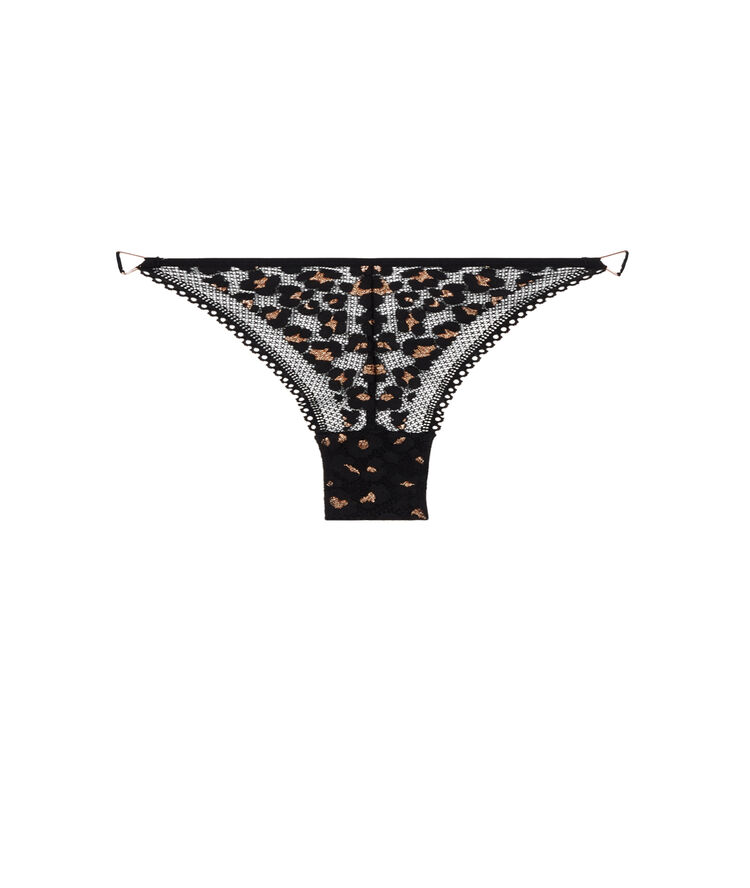 Braguita de encaje lisa - negra negro.