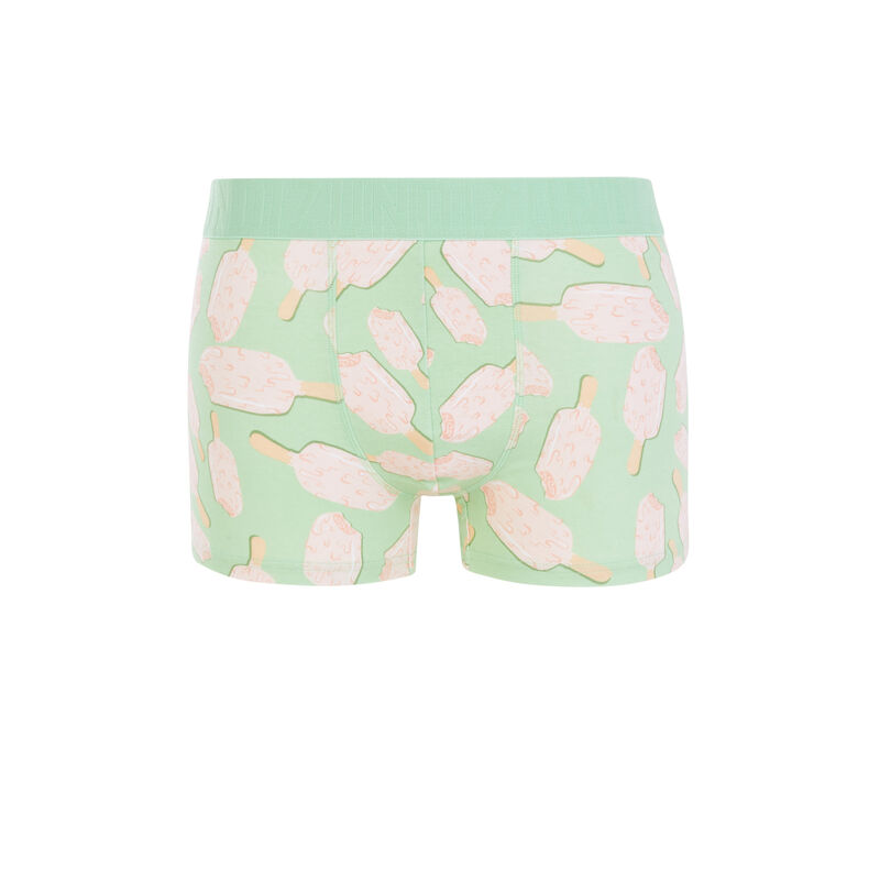 Bóxer de algodón con estampado de helados - verde menta Bóxer de algodón con estampado de helados - verde menta;