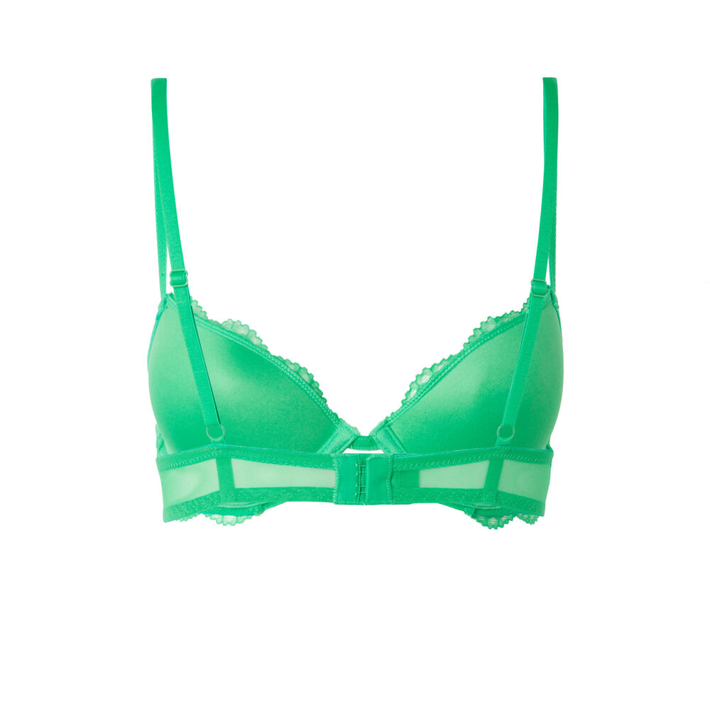 Sujetador push-up de encaje - verde verde.
