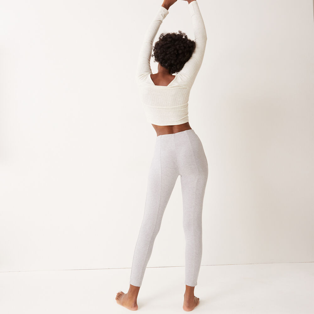 Leggings cómodos con mensaje 100 % love - gris claro gris.