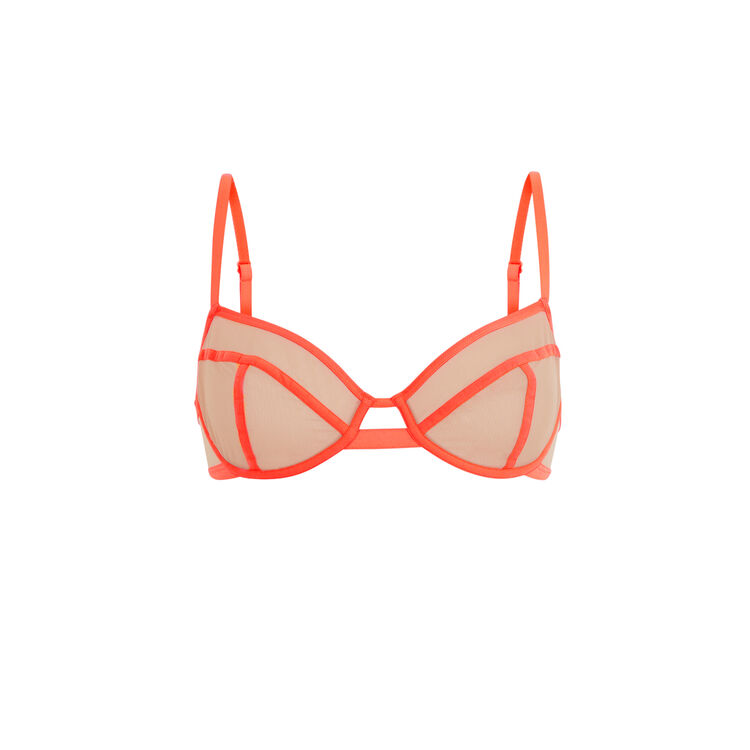 Sujetador corbeille coral fluo saturiz rosa.