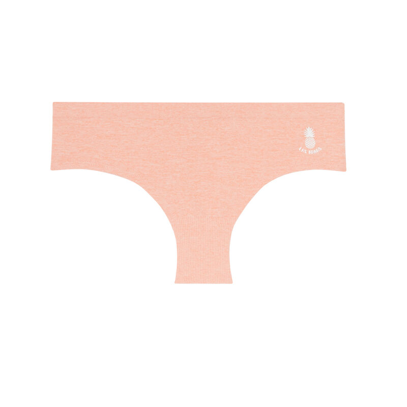 Braguita culotte lisa sin costuras con detalle de piñas - rosa Braguita culotte lisa sin costuras con detalle de piñas - rosa;