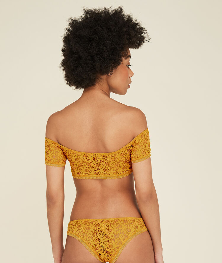 Sujetador sin tirantes ocre dorothiz yellow.