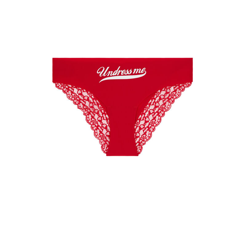Braguita de micro con mensaje engembalemoiz rojo.