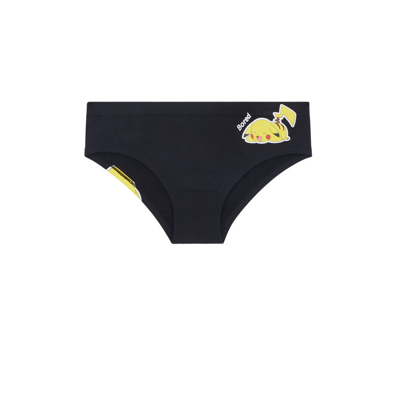 Culotte con estampado pikachu pikapokiz negro.