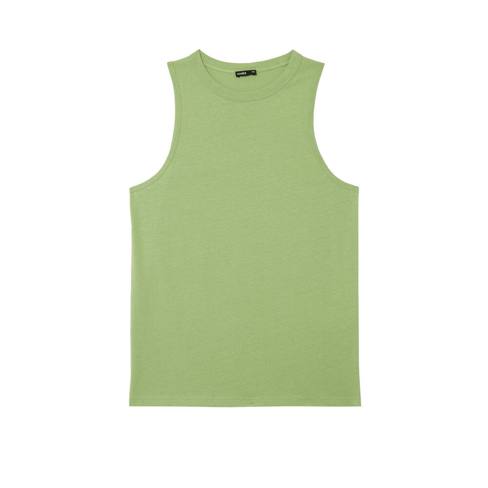 Top sin mangas unisex de punto - verde verde.