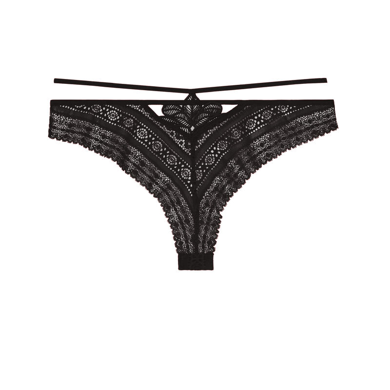 Braguita brasileña con detalle de lazos - negra Braguita brasileña con detalle de lazos - negra;