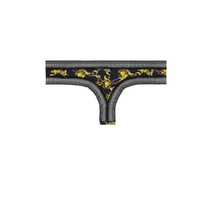 Braguita brasileña con microestampado fleuraliz negro.
