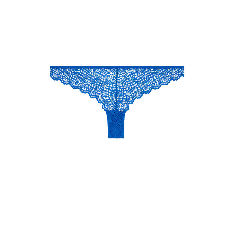 Braguita brasileña de encaje tomaliz azul real.