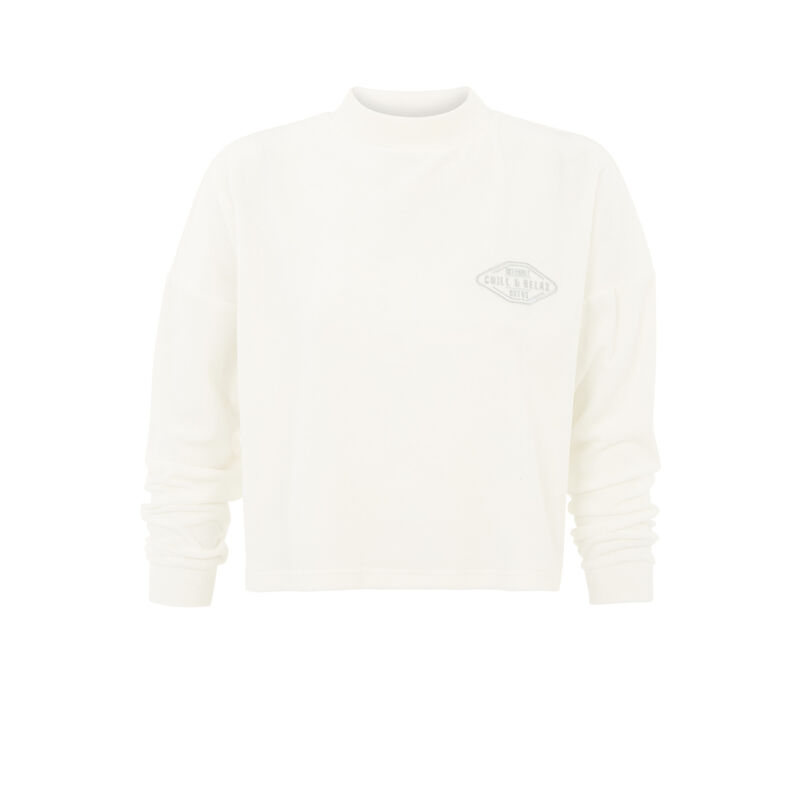 Sudadera blanco roto minipatchiz Sudadera blanco roto minipatchiz;