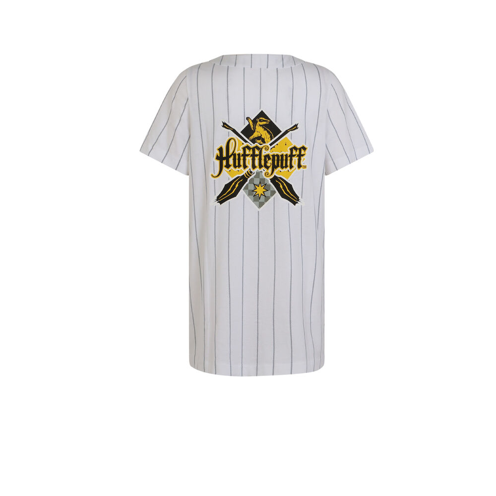 Camiseta larga a rayas hufflepuff - blanco blanco.