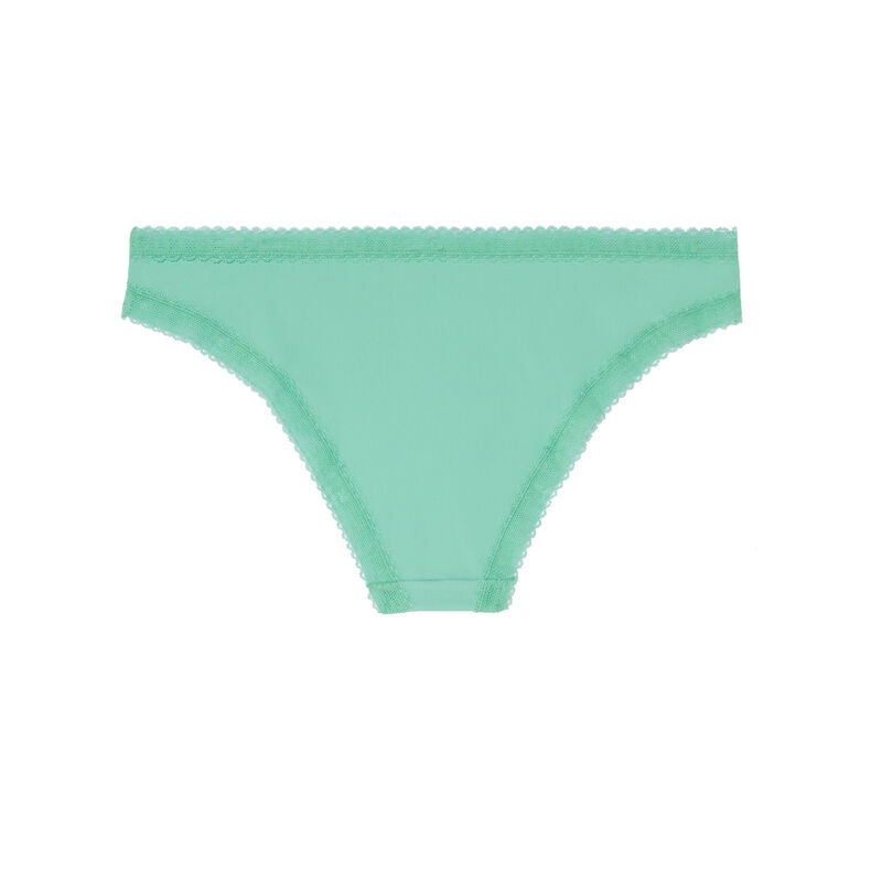 Braguita de microfibra con detalles de encaje - verde Braguita de microfibra con detalles de encaje - verde;