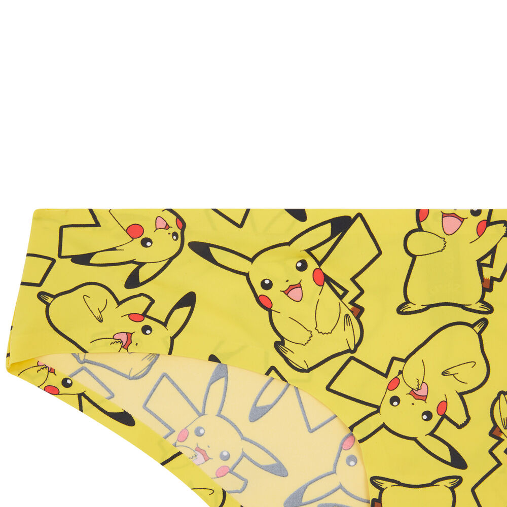 Culotte sin costuras con estampado pikachu pikakikiz amarillo.