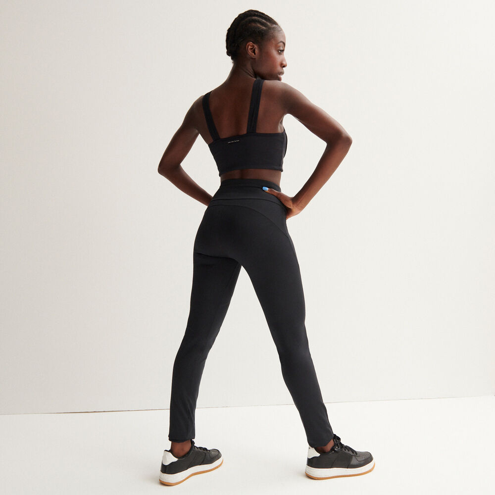 Leggings efecto satinado de malla - negro negro.