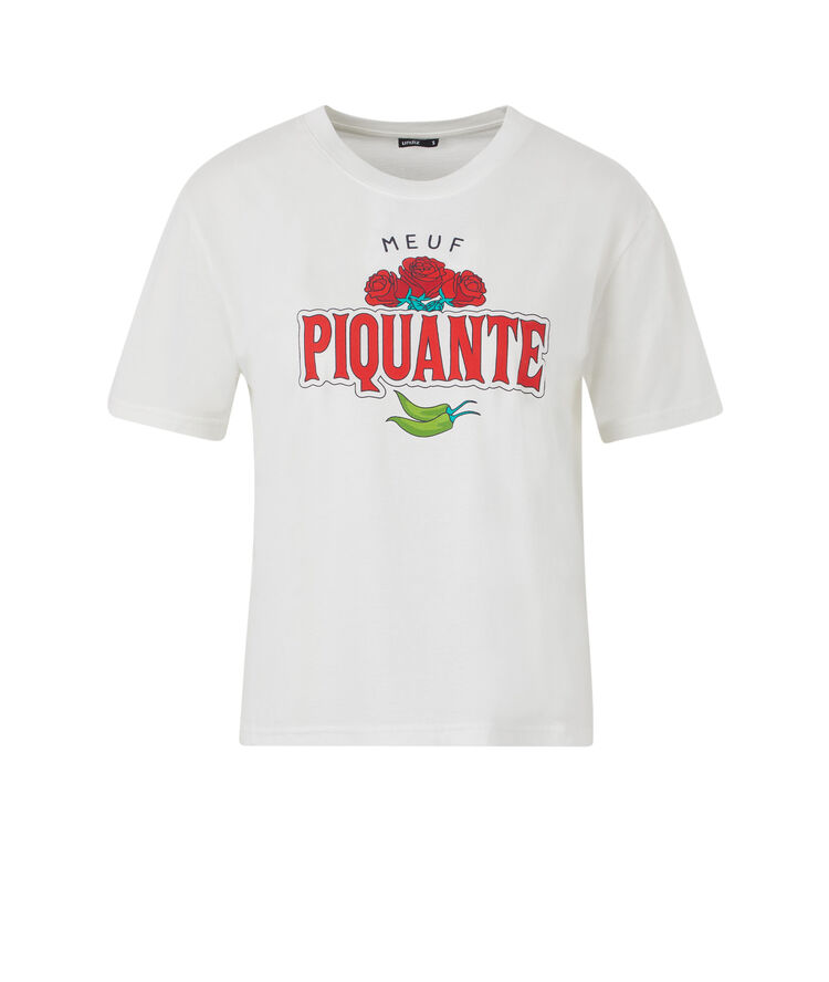Top blanco piquantiz blanco.