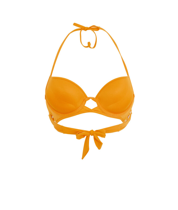 Parte de arriba de maillot de baño azafrán pachucaniz naranja.