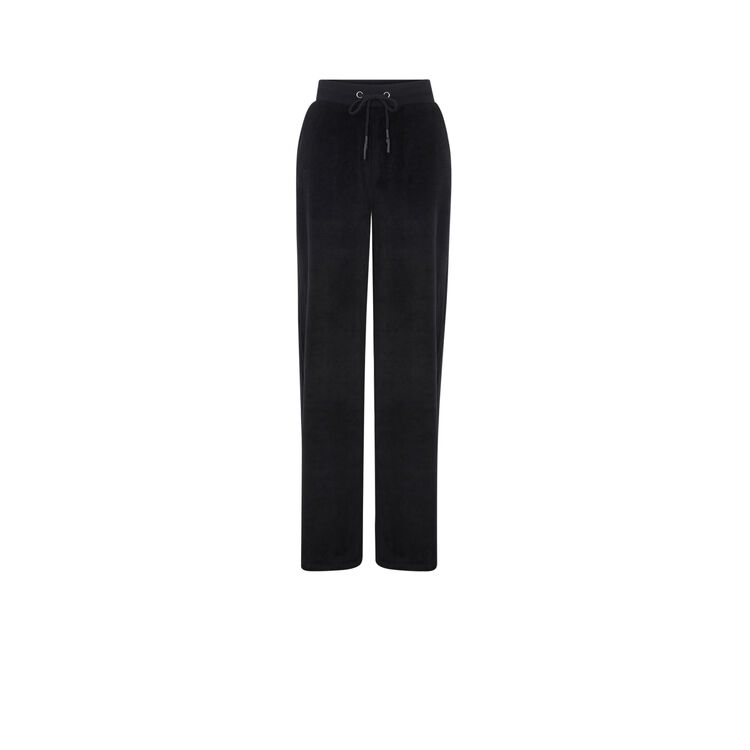 Pantalón ancho de terciopelo helloiz negro.