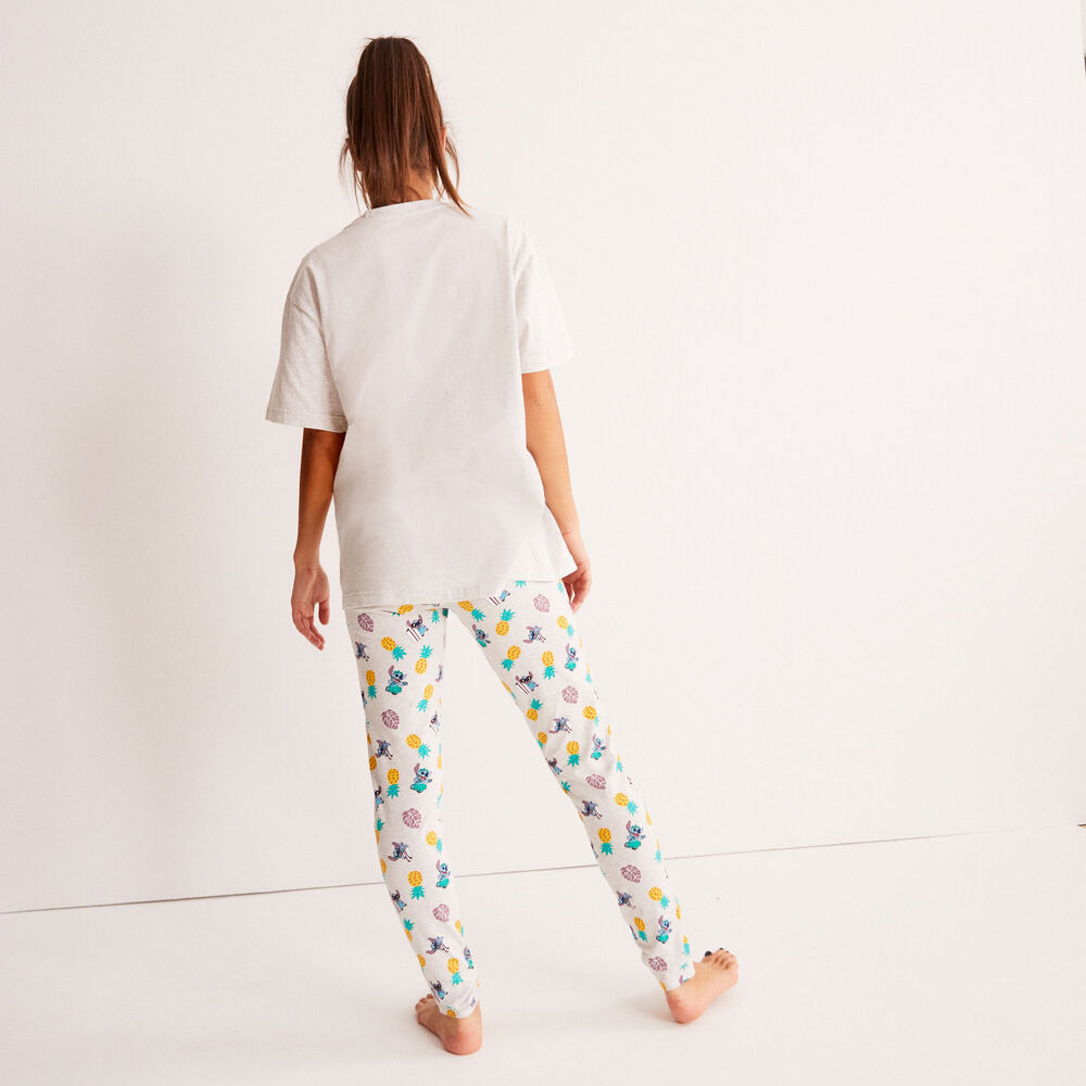 Top con estampado de stitch hula dance - crudo crudo.
