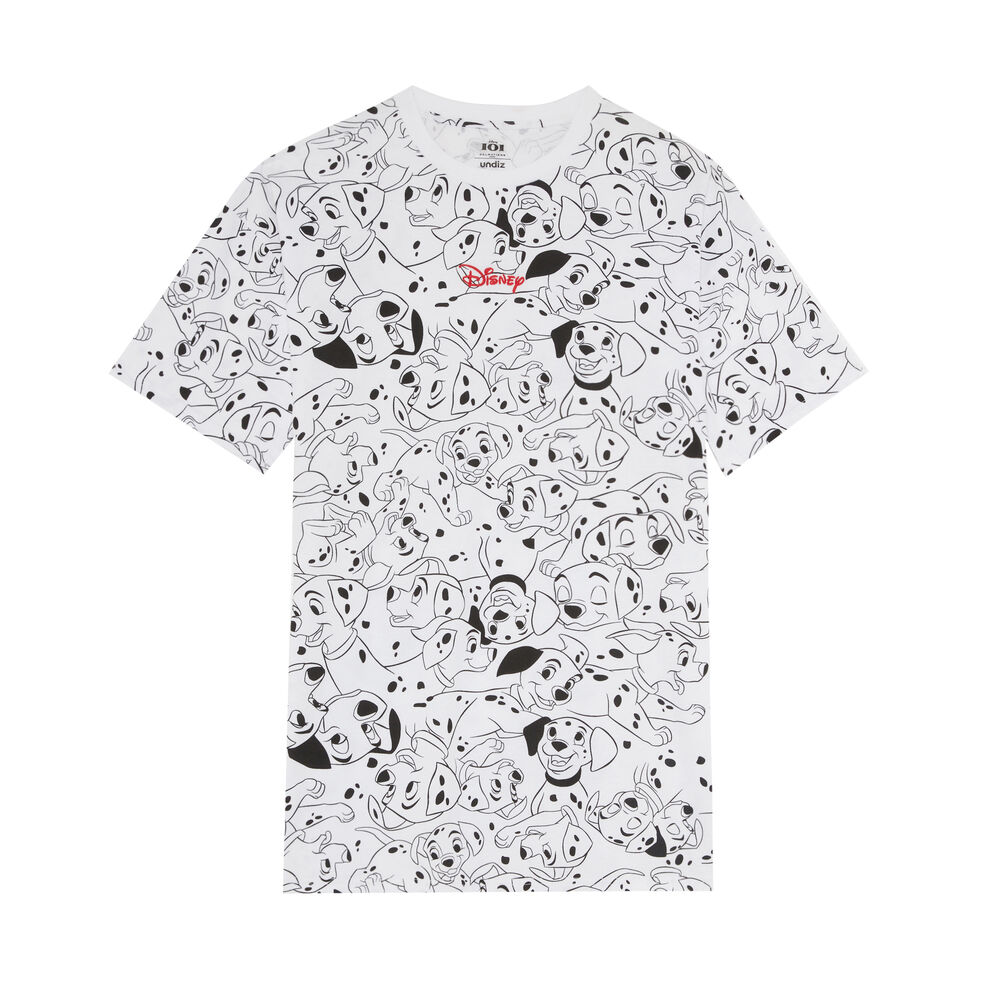 Camiseta larga con motivos de 101 dálmatas - blanca blanco.