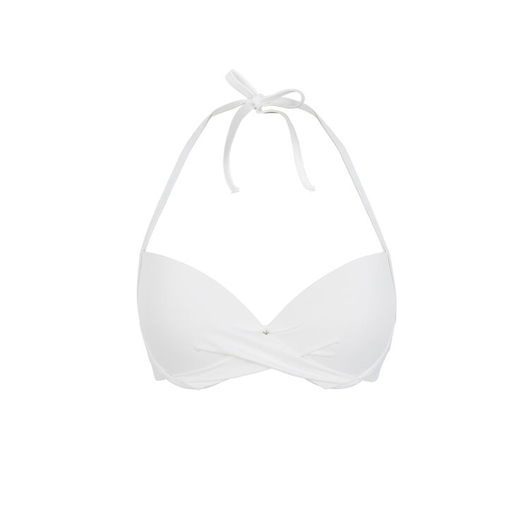 Top de bikini con push-up en blanco Twistiz Top de bikini con push-up en blanco Twistiz;