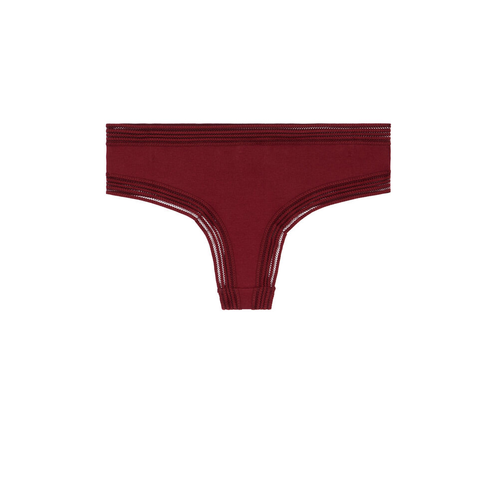 Braguita culotte con detalles de ribete - rojo rojo.