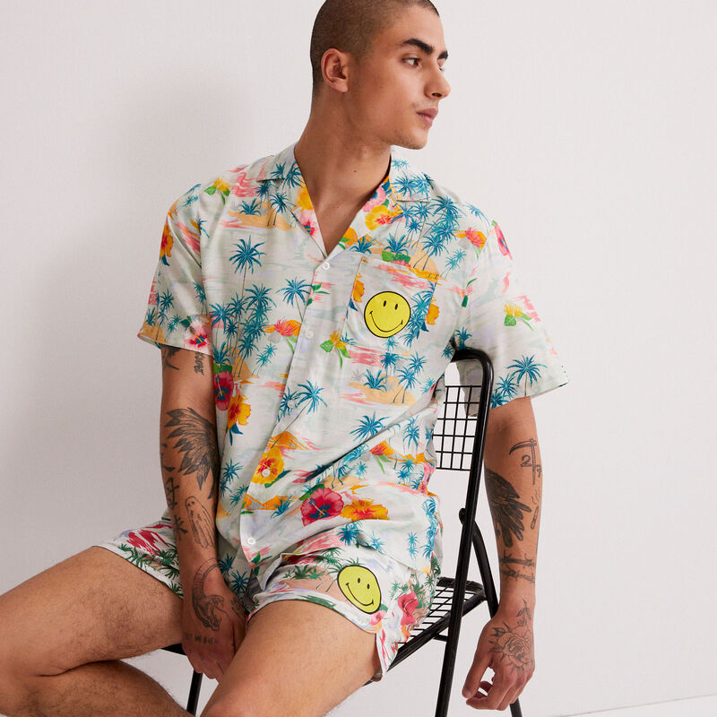 Camisa Smiley de flores - blanca Camisa Smiley de flores - blanca;