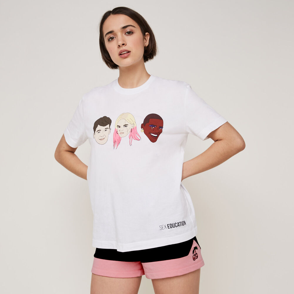 Top con manga corta complexiz blanco.