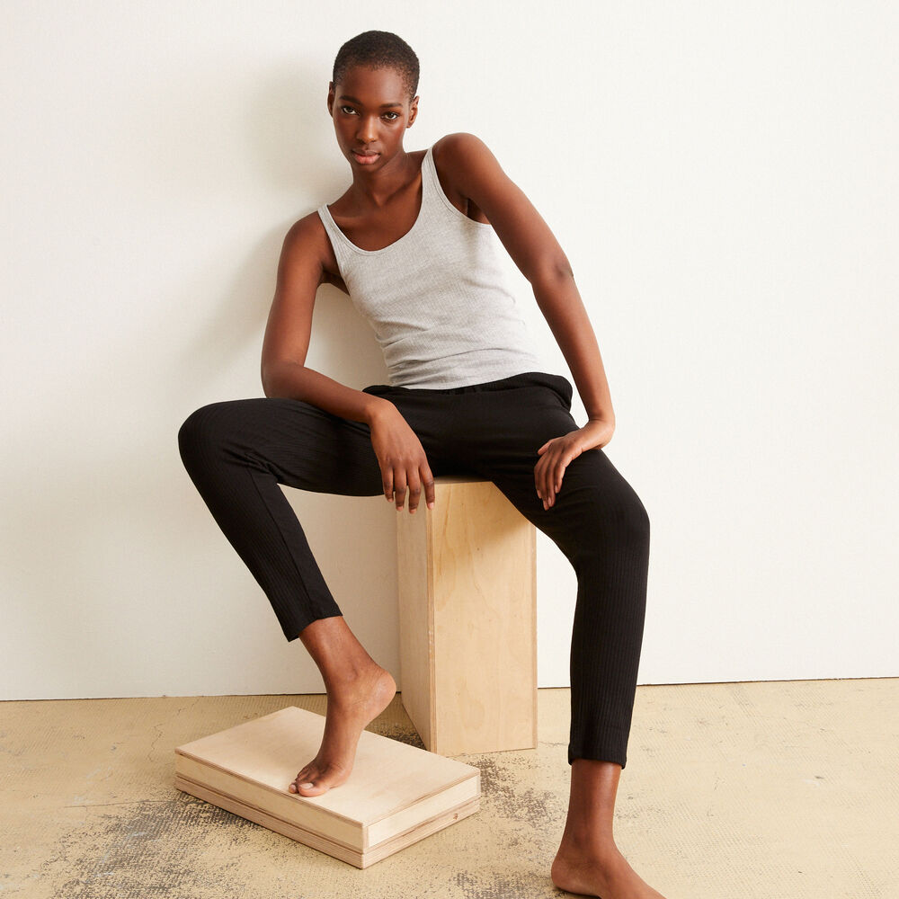 Pantalón de punto - negro negro.