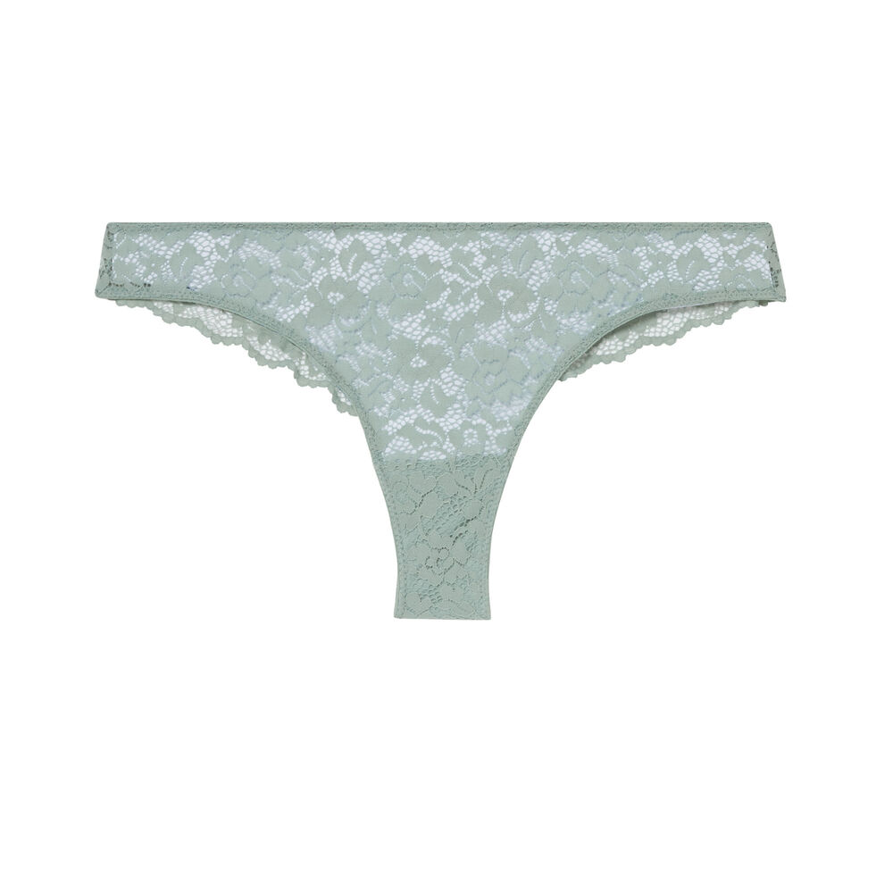 Braguita brasileña de encaje con flores - lila morado.