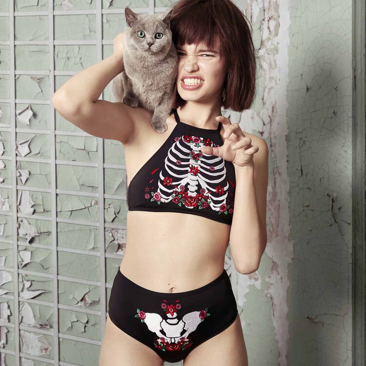 Sujetador negro squelettiz black.