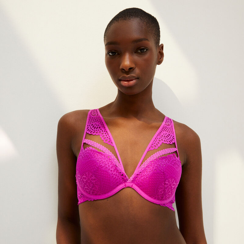 Sujetador push-up de encaje - rosa Sujetador push-up de encaje - rosa;