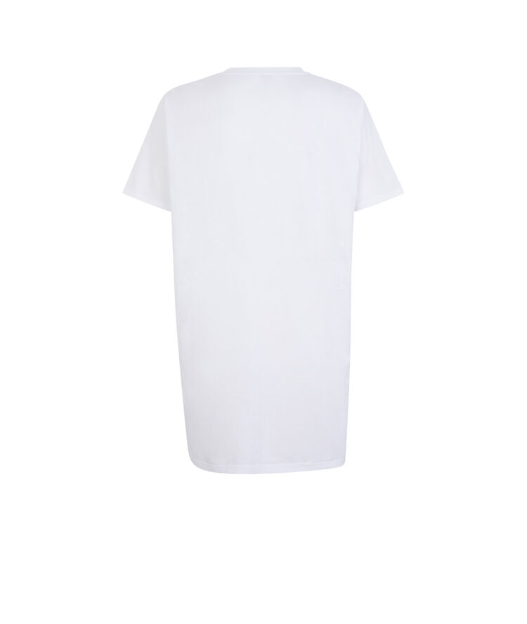 Camiseta larga de manga corta rey león - blanca blanco.