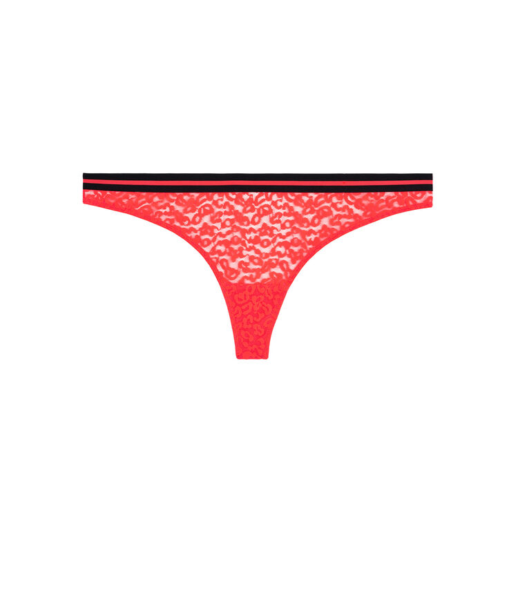 Braguita tanga coral fluo secretiz leopiz rosa.