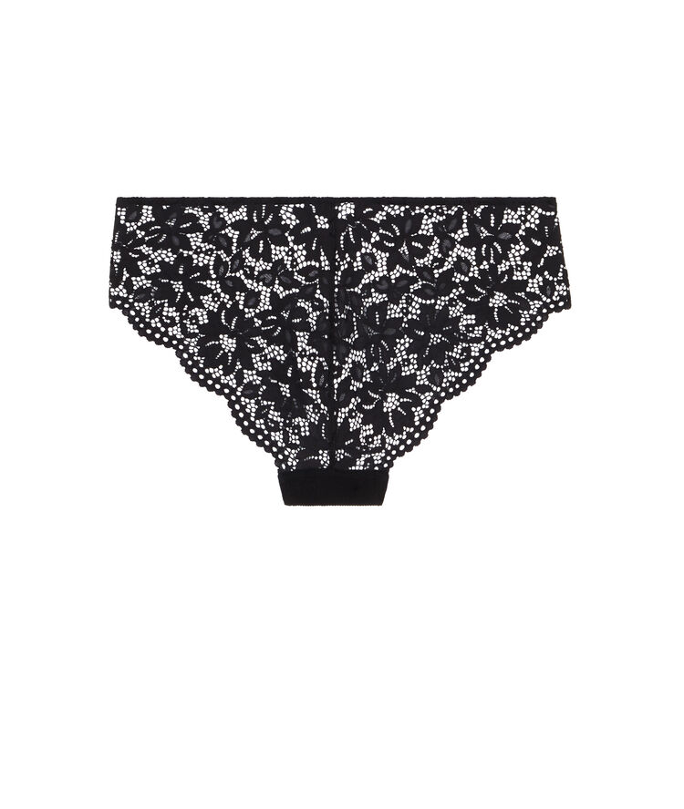 Braguita de encaje en la parte trasera - negra negro.