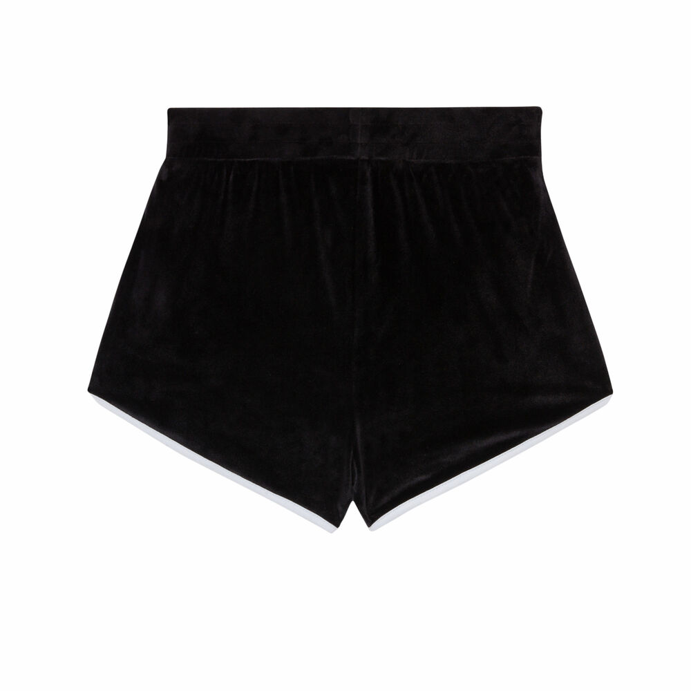 Shorts de terciopelo - negro negro.