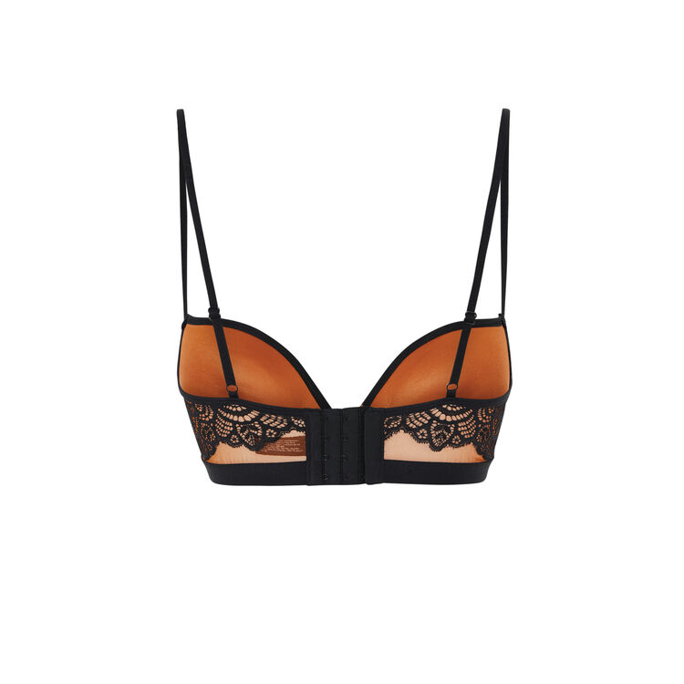 Sujetador corpiño push-up de tul/encaje vivianiz terracota.