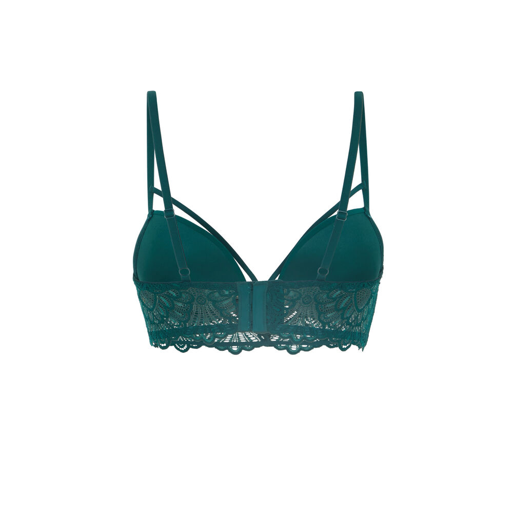 Sujetador push-up cintas cruzadas - verde verde.