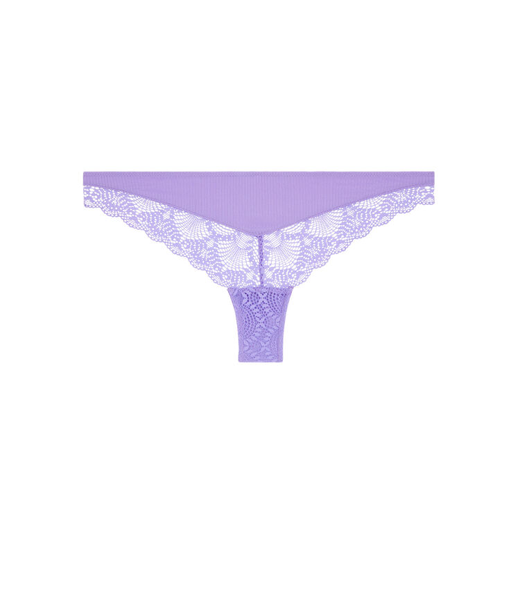 Tanga de micro/encaje microribiz lavanda.