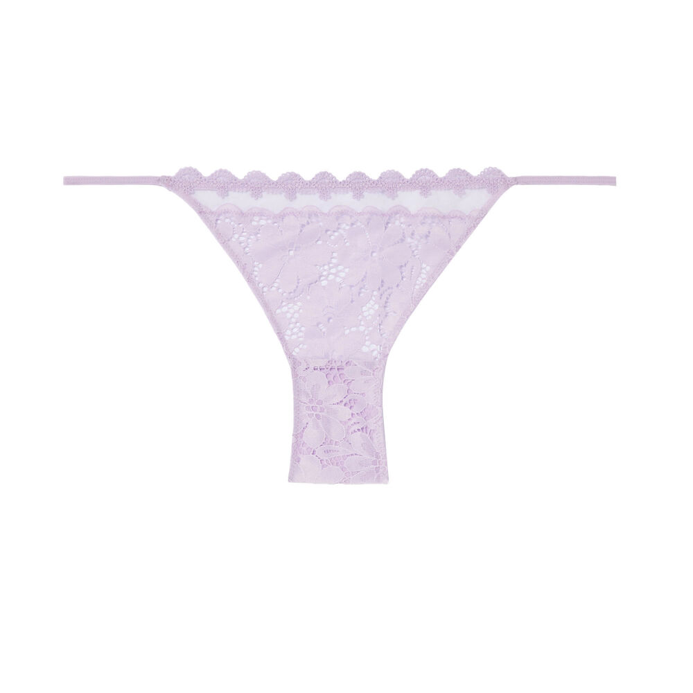 Braguita de encaje bordado - lila violeta.
