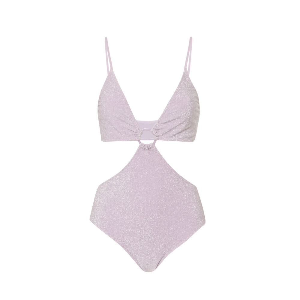 Bañador de 1 pieza trikini con anilla - lila violeta.