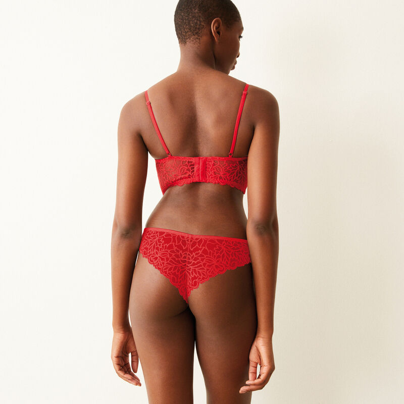 Braguita brasileña de encaje - rojo Braguita brasileña de encaje - rojo;