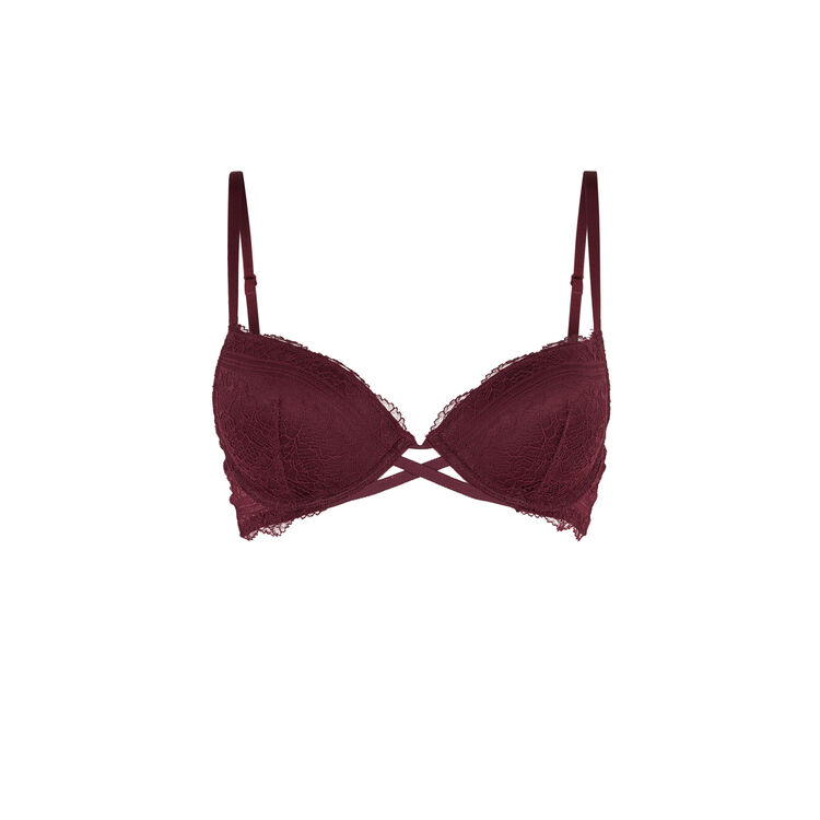 Sujetador push-up burdeos everydayiz rojo.