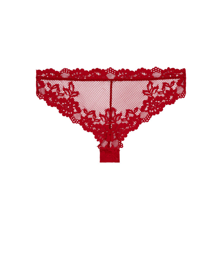 Braguita brasileña de encaje - rojo rojo.