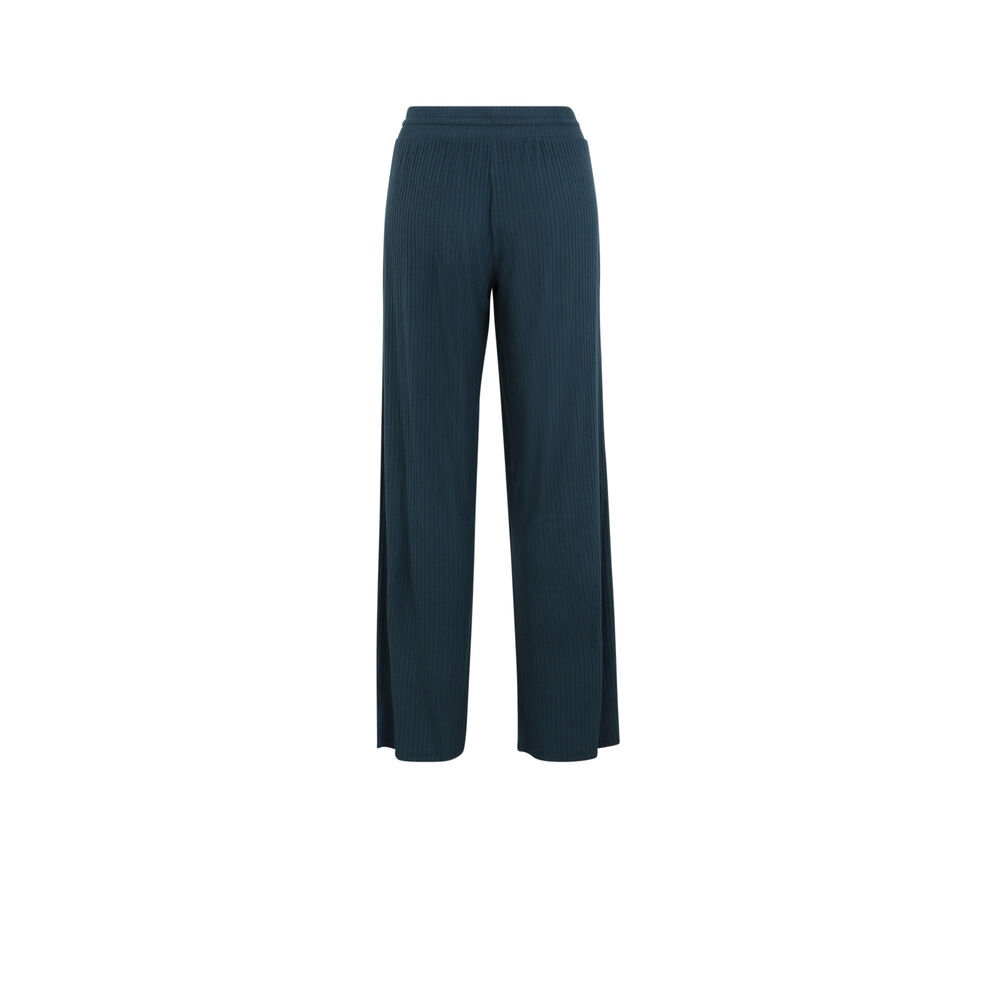 Pantalón ancho con cordón para atar - azul azul.