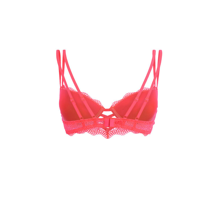 Sujetador corpiño push-up coral fluo totoiz rosa.