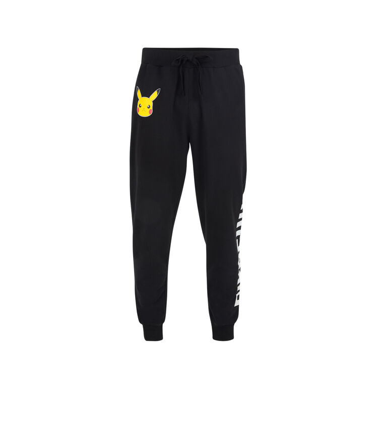 Pantalón con estampado pikachu pickabatiz negro.
