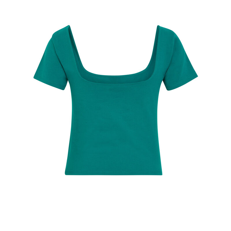 Top con cuello a cuadros - verde Top con cuello a cuadros - verde;