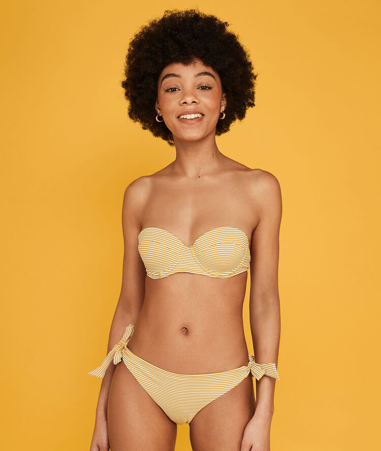 Top de bikini balconette en mostaza islarayiz yellow.