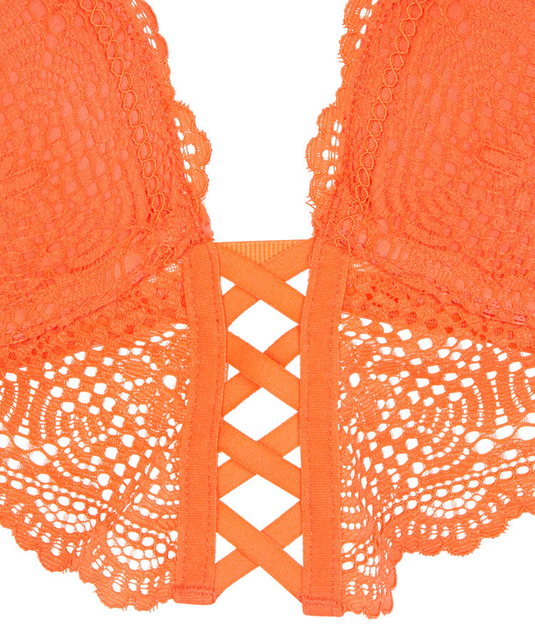 Sujetador corpiño push-up naranja mahaliz orange.